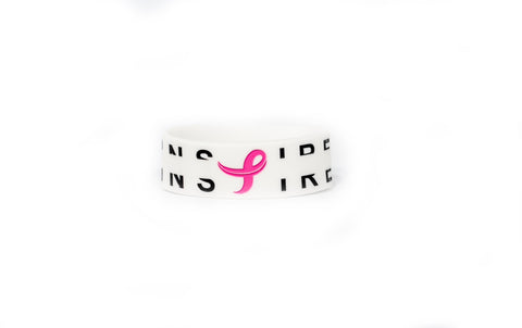 Breast Cancer Awareness Inspire Silicone Bracelet