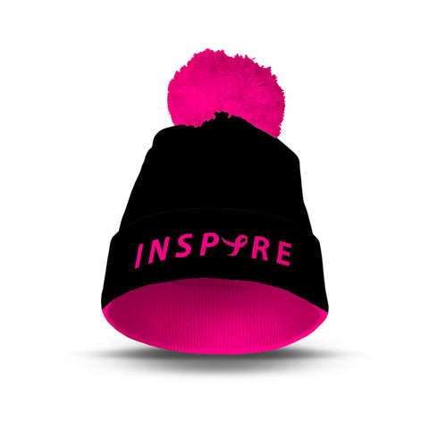 Inspire Breast Cancer Awareness Pom Pom Beanie