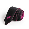 Breast Cancer Awareness Diamond Skinny Reversible Tie