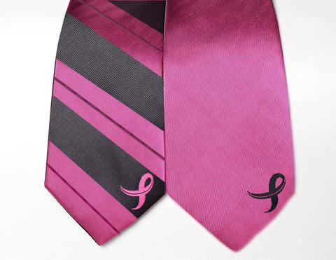 Breast Cancer Awareness Striped Reversible Necktie (SOLD OUT)