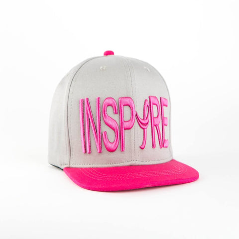 Inspire Breast Cancer Awareness Snapback Grey & Pink