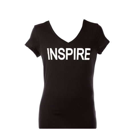 Inspire Black & White Women's V-neck Shirt (Sold Out)